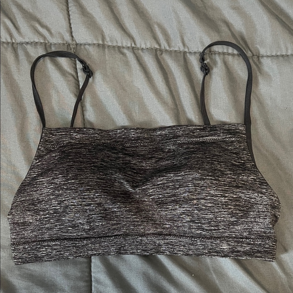 Jockey Casual Padded Bralette Heather Gray/Black Size Medium